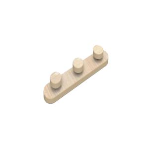 PERCHERO MDF ROBLE DE 3 BOTONES 42.5 X 8 X 6 CM.