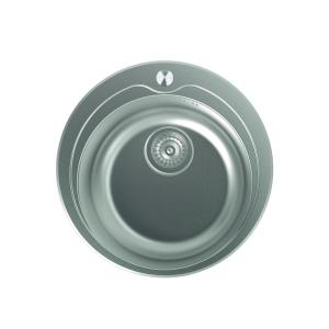 PILETA ACERO INOX. EDESA SOBRE MESADA 0.7 MM. Ø 48.5 X 20 CM
