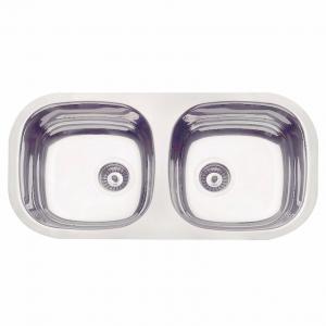 PILETA ACERO INOXIDABLE TRAMONTINA DOBLE 78 X 40 X 14 CM.