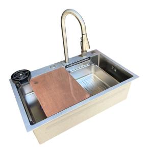 PILETA ACERO INOX. KOOK SATIN MULTIFUNCION 70 X 45 X 20 CM.