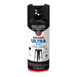 PINTURA SPRAY RUST-OLEUM ULTRA 5 EN 1 NEGRO BRILLANTE