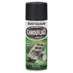 PINTURA SPRAY RUST-OLEUM 340 GR. CAMUFLADO MATE NEGRO