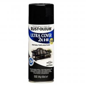 PINTURA SPRAY RUST-OLEUM ULTRA COVER 2X NEGRO BRILLANTE