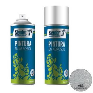 PINTURA SPRAY SLENDER PLATA METALICO