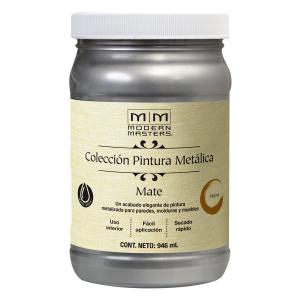 PINTURA METALICA MODERN MASTERS PLATINO MATE 946 ML.