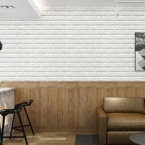 PLACA AUTOADHESIVA 3D 70 X 77 CM. LADRILLO BLANCO