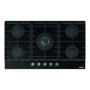 PLACA GAS EDESA NEGRA 5 ZONAS CRISTAL EGG-9051 TI
