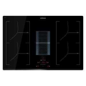 PLACA INDUCCION EDESA NEGRA 4 ZONAS CAMPANA INTEGRADA