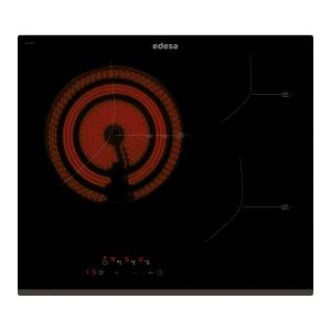 PLACA VITROCERAMICA EDESA NEGRA 3 ZONAS EVT-6328 B/A