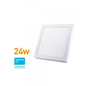PLAFON LED WELLMAX EXTERIOR 24 WATT CUADRADO - LUZ CALIDA
