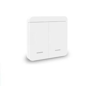 PLAQUETA INALAMBRICA 2 LLAVES 2 SWITCH BLANCA