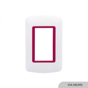 PLAQUETA MOLVENO ATENEA 3 MODULOS ARO MAGENTA