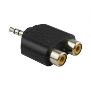 PLUG ADAPTADOR STEREO A 2 RCA HEMBRA