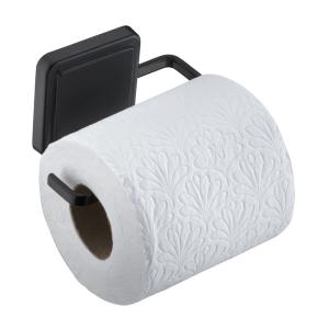 PORTA ROLLO FUTURE ACERO NEGRO MATE ADHESIVO