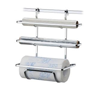 PORTA ROLLO TRIPLE PARA BARRA COCINA FUTURE PLANA CROMO
