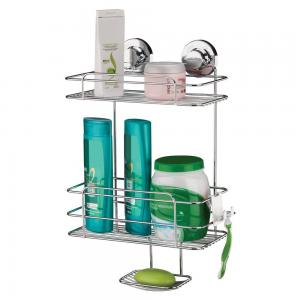 PORTA SHAMPOO DOBLE FUTURE ACERO CROMADO SOPAPA