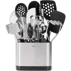 PORTA UTENSILIOS OXO SET 15 PIEZAS ACERO INOXIDABLE
