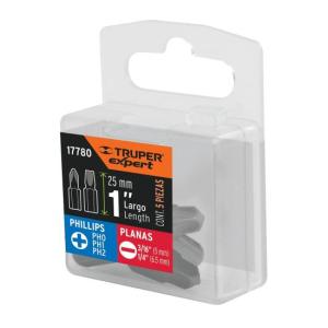 PUNTA MAGNETICA TRUPER 5 UN. PH Y PALETA X 25 MM.