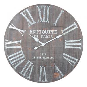 RELOJ MDF PARED AGUJA 60 CM. Ø - GRIS/BLANCO