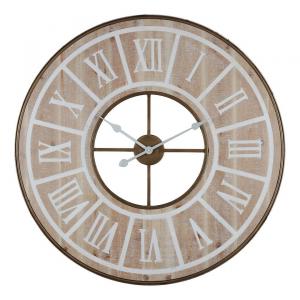 RELOJ MDF PARED AGUJA 82 CM. Ø - NUMERO ROMANO BLANCO