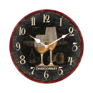 RELOJ MDF PARED AGUJA 29 CM. Ø - COPAS CHANDONNAY