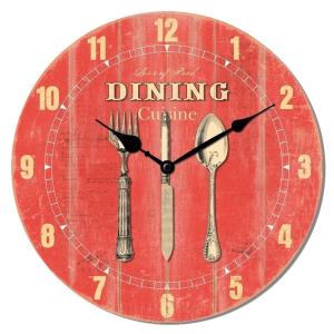 RELOJ MDF PARED AGUJA 29 CM. Ø - CUBIERTOS DINING