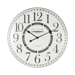RELOJ METALICO PARED AGUJA 69 CM. Ø - SEMANAL BLANCO