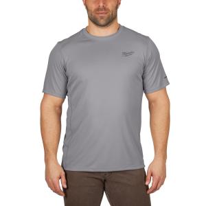 REMERA MILWAUKEE WORKSKIN MANGA CORTA GRIS TALLE L