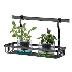 REPISA 1 ESTANTE PARA BARRA COCINA FUTURE PLANA NEGRO MATE