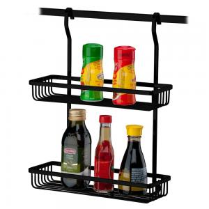 REPISA 2 ESTANTE PARA BARRA COCINA FUTURE PLANA NEGRO MATE