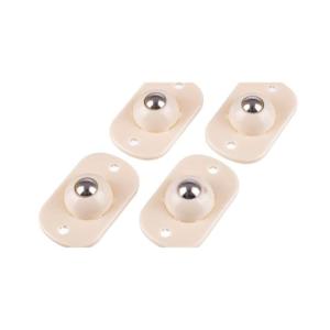 RUEDA AUTOADHESIVO ACERO INOXIDABLE X 4 UN. 360°
