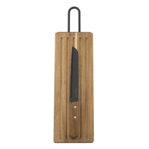 TABLA MADERA SELECTA 39 X 13 X 1.5 CM. + CUCHILLO PARA PAN