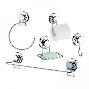 SET ACCESORIOS BAÑO FUTURE ACERO CROMADO 5 PZ. SOPAPA