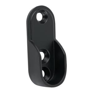 SOPORTE BARROTE HERMEX OVAL NEGRO LATERAL