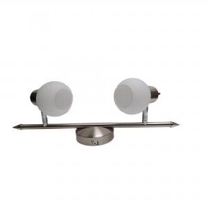 SPOT CROMADO TULIPA BLANCA REDONDA - DOBLE