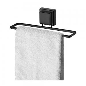 TOALLERO FUTURE SIMPLE ACERO NEGRO MATE 25 CM SOPAPA