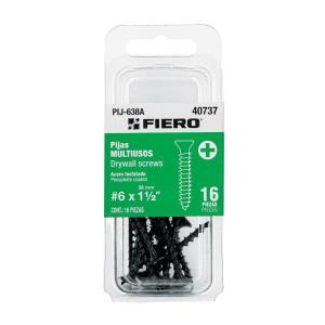 TORNILLO PARA MADERA FIERO 19 X 40 MM. BLISTER 16 UN.