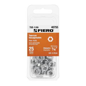 TUERCA GALVANIZADA FIERO UNC 1/4