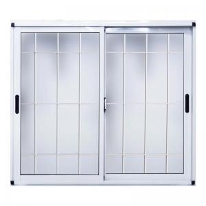 VENTANA NEXO ALUMINIO MODERNA BLANCA CON REJA 1,00 X 1,00 MT