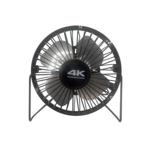 VENTILADOR MINI PARA ESCRITORIO USB ALUMINIO 10 CM. 4K NEGRO