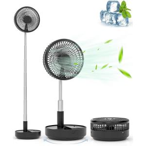 VENTILADOR SOLAR NEGRO USB TELESCOPICO